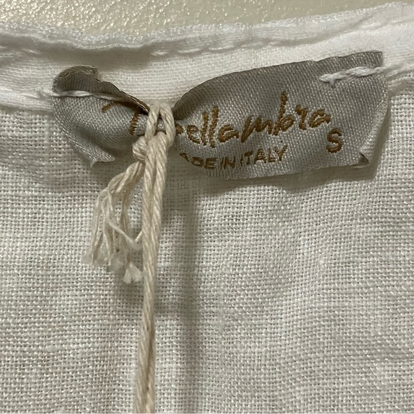 NWT Bellambra Made in Italy Linen with Lace Sleeveless Blouse - Picture 8 of 12